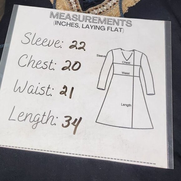 Ya Los Angeles Womens Long‎ Sleeve Black Tunic Sz LG - Picture 8 of 8